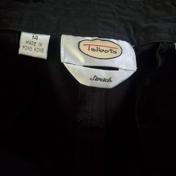 Vintage Talbot's Black Cropped Pants Capris Academia Preppy Twee Corporate Goth - Picture 6 of 7